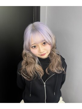 ギミックパシャ(GIMMICK pasha) ラベンダーとブラウンのルーツカラー