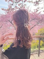 テトラ バイ ネオリーブ 横浜西口店(tetra by neolive) ハイトーン ピンクベージュ ケアブリーチ ロング 横浜★
