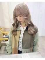 チェレ ブラン 堺東店(Chere brun) ダブルカラー×ミルクティーベージュ×デザインカラー