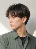 ナチュラルウェーブマッシュ落ち着きかっこいいクール