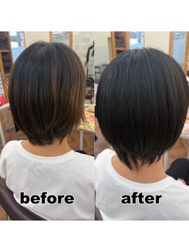 モンド ヘアクリエーション 下荒田店(monde hair creation) 【monde】before × after × 髪質改善