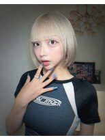 キイ 原宿 表参道(K.e.y)&nbsp;ホワイトブロンドボブ
