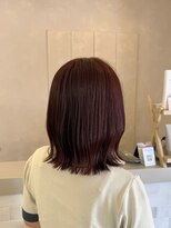 ジュエ ヘアー デザイン(Jue hair design)&nbsp;夏カラー/チェリーピンク/ワインレッド/くびれボブ/知立/刈谷