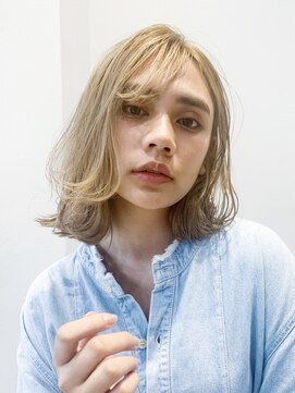 アルバム 銀座(ALBUM GINZA) ナチュラルボブ_ココアブラウンフリンジウェーブ_87809