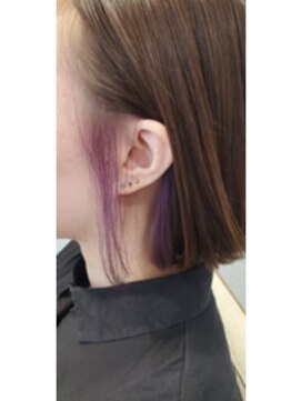 ヤサシイサロン(YASASHII SALON) パープル×インナーカラー×ボブ