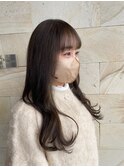 くすみブラウン&インナーカラー