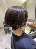 ショート/ショートボブ/根元パーマ/20代30代40代