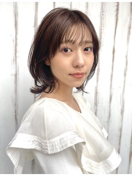 ヒューマン トシマエン 練馬 豊島園(HUMAN) 大人可愛い美髪/小顔カット/ミディアムスタイル/くびれスタイル