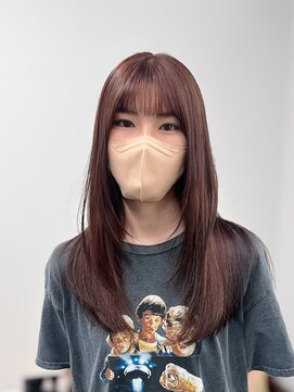 シュク 高円寺(SYUK) kanna【高円寺中野】ブリーチなしWカラー/顔周りレイヤー/カシス