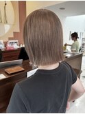 ミルクティーベージュカラー×ボブ