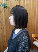 心斎橋 前下がりボブ 切りっぱなしボブ 10代 20代 30代