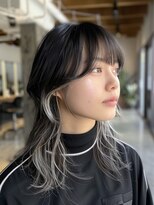 レヴ 草加店(LEV.)&nbsp;外ハネブルーブラックワイドバング