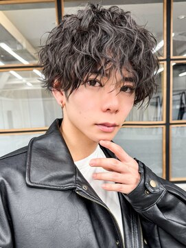 ソア 渋谷(soar) 20代30代韓流☆ツイストパーマショートマッシュアッシュブラック