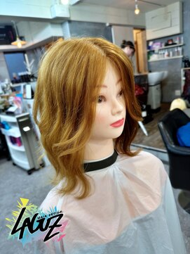 ラグズ 茅ヶ崎(LAGUZ) 【ヘアセット】ふんわりウェーブのナチュラルミディアムスタイル
