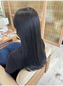 艶髪ネイビーグレーアッシュブラック大人美人