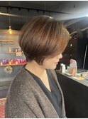 【札幌円山】チェスナットブラウン/丸みショート/秋カラー
