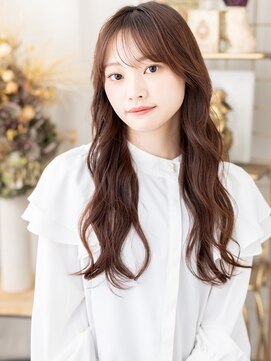 カバーヘア ブリス 上尾西口店(COVER HAIR bliss) 流し前髪こなれふんわりパーマエアリーロングa上尾20代30代40代