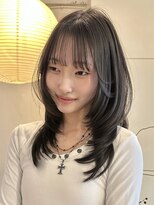 アンカーバイナチュラル(anchor by natural)&nbsp;韓国風/レイヤー/前髪カット/オリーブ/透明感/ハッシュカット