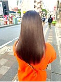 ミルクティーブロンド/ダークブルー/デジタルパーマ/千葉駅