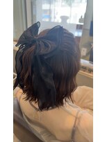 ピエドプールポッシュ(PiED DE POULE POCHE) お呼ばれハーフアップ♪