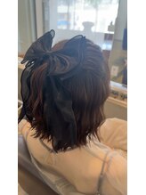 ピエドプールポッシュ(PiED DE POULE POCHE) お呼ばれハーフアップ♪