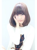 暗髪・ルミエールカラー大人かわいい小顔ミディアムボブ