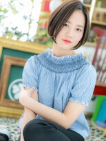 カバーヘア イヴ 戸頭店(COVER HAIR EVE)&nbsp;*EVE戸頭*キリっと透明感☆前下がりの黒髪大人ボブb