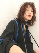 エムスラッシュ アヴェダ 自由が丘(M.SLASH AVEDA)&nbsp;【M.SLASH】暖色系カラーオンブレくせ毛風ユニセックスボブa