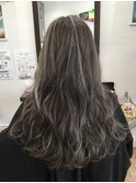 グレージュ&ハイライトローライト