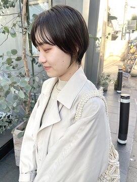 ヌード(NUDE) NUDE 暗髪10代20代30代40代 シースルーバング 大人ショートボブ