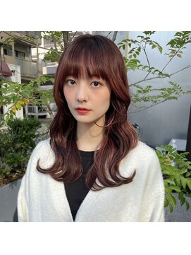 ロンド マーレ 天神大名店(Lond mare) イメチェン/チェリーブラウン/フェミニン/ダークアッシュ/束感