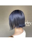 ぱっつんボブ/ ブルーシルバー