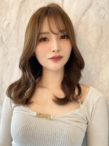 ルームバイシー 新宿(Loom. by Sea)&nbsp;韓国風前髪/シルキーベージュ/グレージュカラー/斜めバング