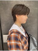 ショートウルフ×センターパート