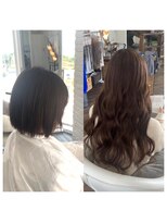 クラン ヘアーアンドスタジオ(CLAN hair & studio)&nbsp;ハイトーンエクステブリーチインナーミルクティーベージュ