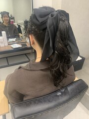 卒業式に合うポニーテールヘアセット　美由紀#八王子