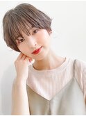 小顔ショートボブハイライトカラー大人ショートカット白髪ぼかし