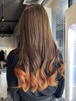 ビーストバイブランカ 刈谷三河安城(BEEst by BLANCA)&nbsp;オレンジ毛先グラデーションカラー