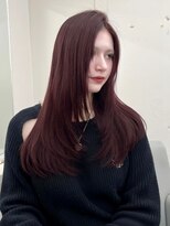 ベレーザ 渋谷(BELEZA)&nbsp;11218髪質改善チェリーレッド黒髪アッシュブラックワインレッド