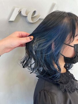 リボーンアルファ 船橋店(reborn α) イヤリングカラー、ネイビーブルー