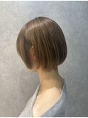 マロンベージュ／小顔ボブ