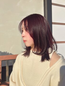 サバ ヘアー スペース(SABA hair space) ワインレッドカラー
