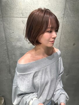 ロンドメリア 天神大名店(Lond Melia) くびれレイヤーカット/ピンクブラウン