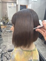 ファビ 渋谷(Fab)&nbsp;くびれヘア/暗めカラー/アプリコットオレンジ/縮毛矯正