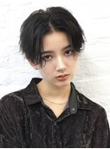 毛流れセンターパートニュアンスパーマメンズライクミディアム