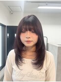 ダークバイオレット/寒色系/ブリーチなしダブルカラー