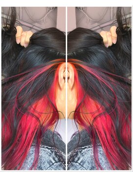 アットティー 金沢文庫(at tee...) 【at tee...】インナーカラー×オレンジ×ピンク×パープル