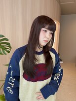 オン キャナルシティ博多前店(on)&nbsp;【哉汰】レッドブラウン/レイヤーカット/パッツン前髪20代