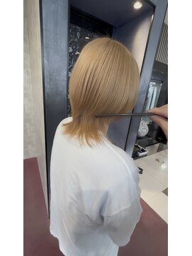 アース 鈴鹿店(HAIR&MAKE EARTH) 韓国風ウルフ×ブロンドベージュ