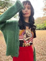 キース ヘアアンドメイク 恵比寿(kith. hair&make)&nbsp;ゆるカールロング/シースルーバング/抜け感ブラック